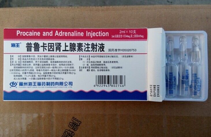 普鲁卡因肾上腺素注射液